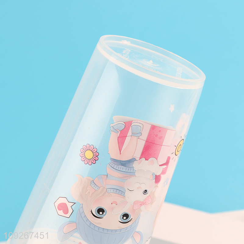 Popular products cartoon plastic baby dinner plate water bottle set for sale