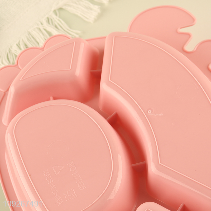 Most popular crab shape plastic dinner plate water cup set for children