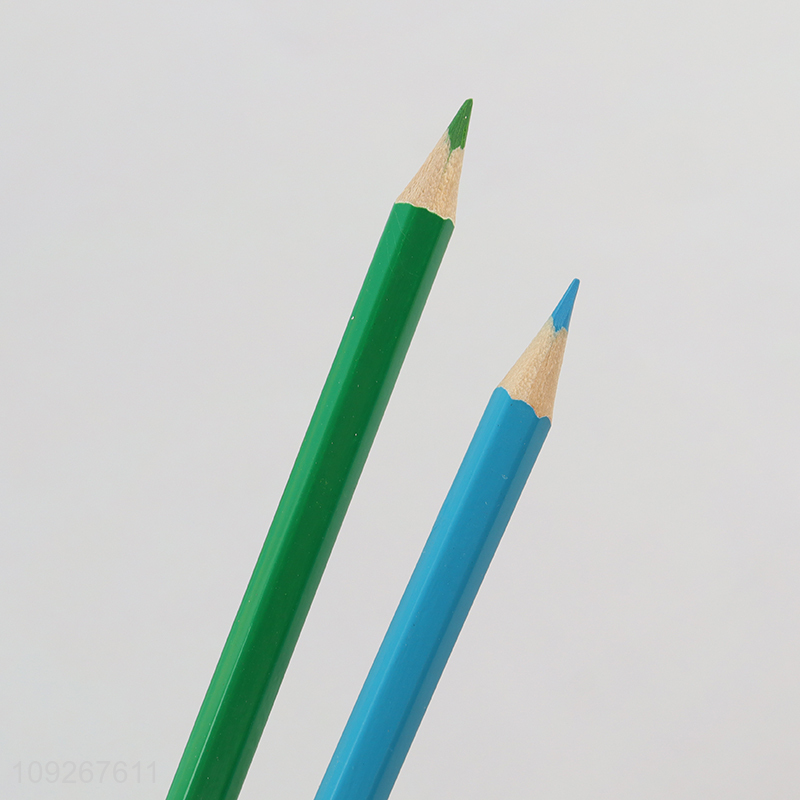 China products 12pcs super soft school kids stationery colored pencil set