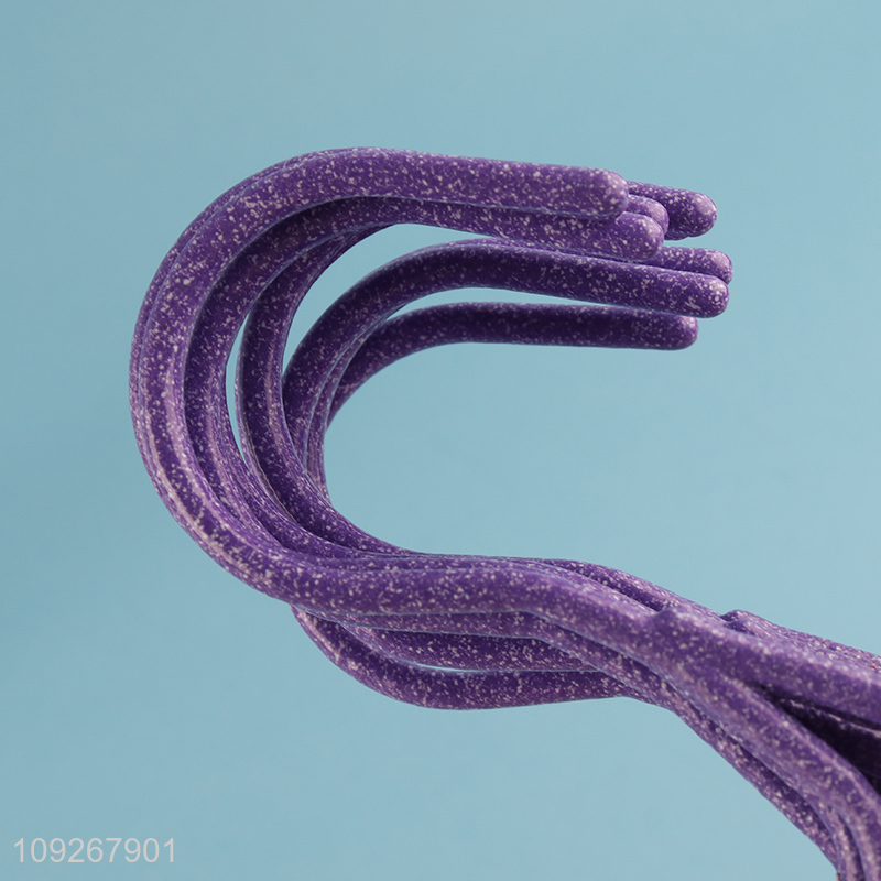 Hot selling 10pcs purple anti-slip clothes hanger coat hanger wholesale