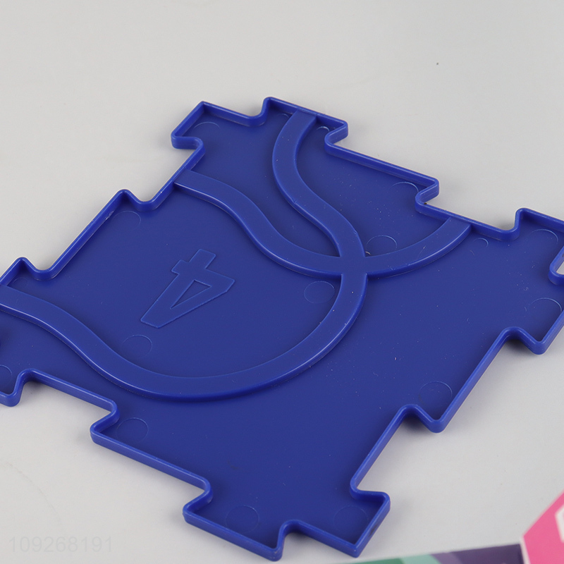 Top products creative diy space puzzle game electric rail car toys