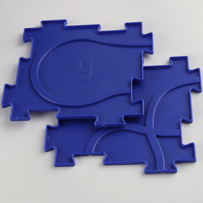 Top selling children puzzle game electric rail car toys wholesale