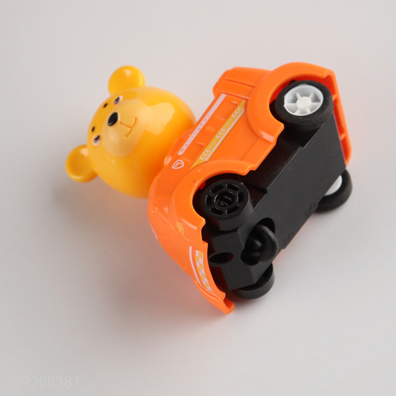 Low price funny children diy cartoon puzzle game rail car toys for sale