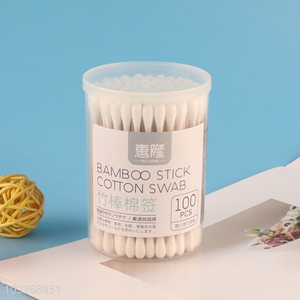 China products personal care 100pcs bamboo stick cotton swab for sale