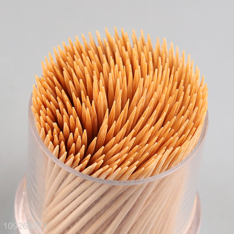 Popular products household disposable bamboo toothpick with holder