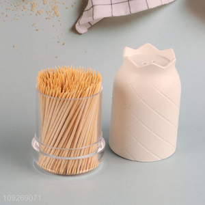 Popular products household disposable bamboo toothpick with holder