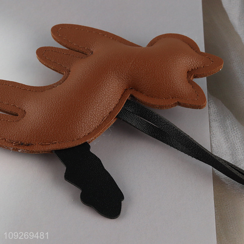 Most popular portable leather cat keychain key ring bag pendant for sale