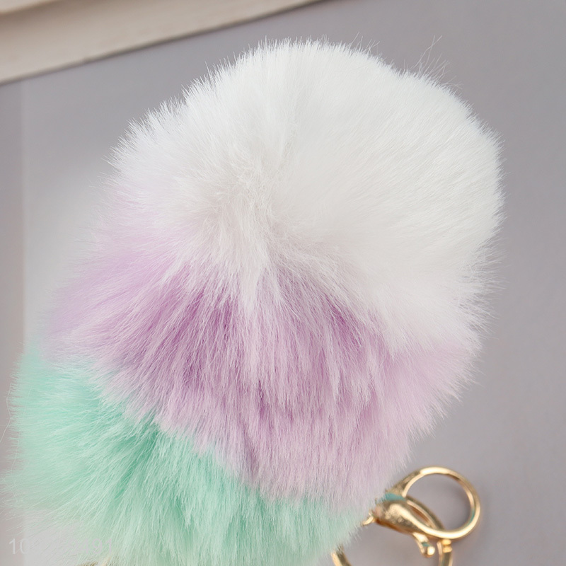 Factory supply plush portable cute keychain key ring for gifts