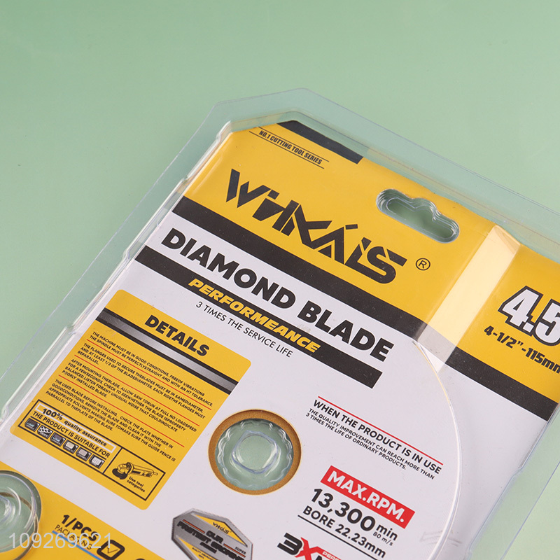 Hot selling 4.5inch professional cutting disc saw blade diamond blade wholesale