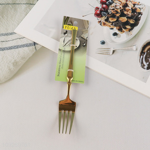 Top selling golden stainless steel cutlery dinner fork wholesale