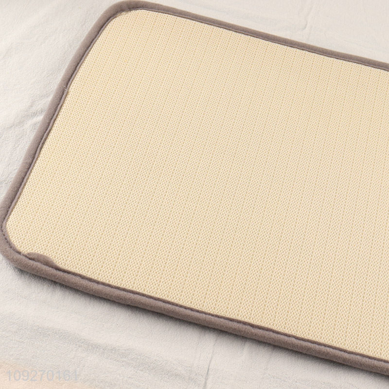 Top selling rectangle soft plush anti-slip floor mat door mat wholesale