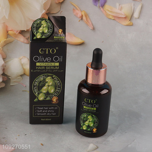 Factory supply 60ml vitaminE smooth dry hair natural olive serum