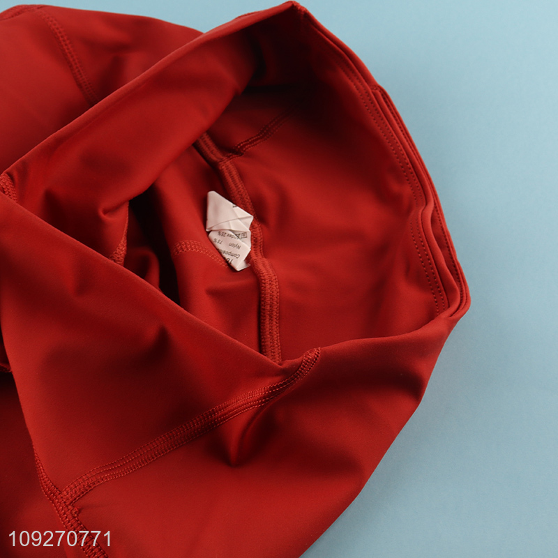 Good quality red women fitness sports yoga pants for sale