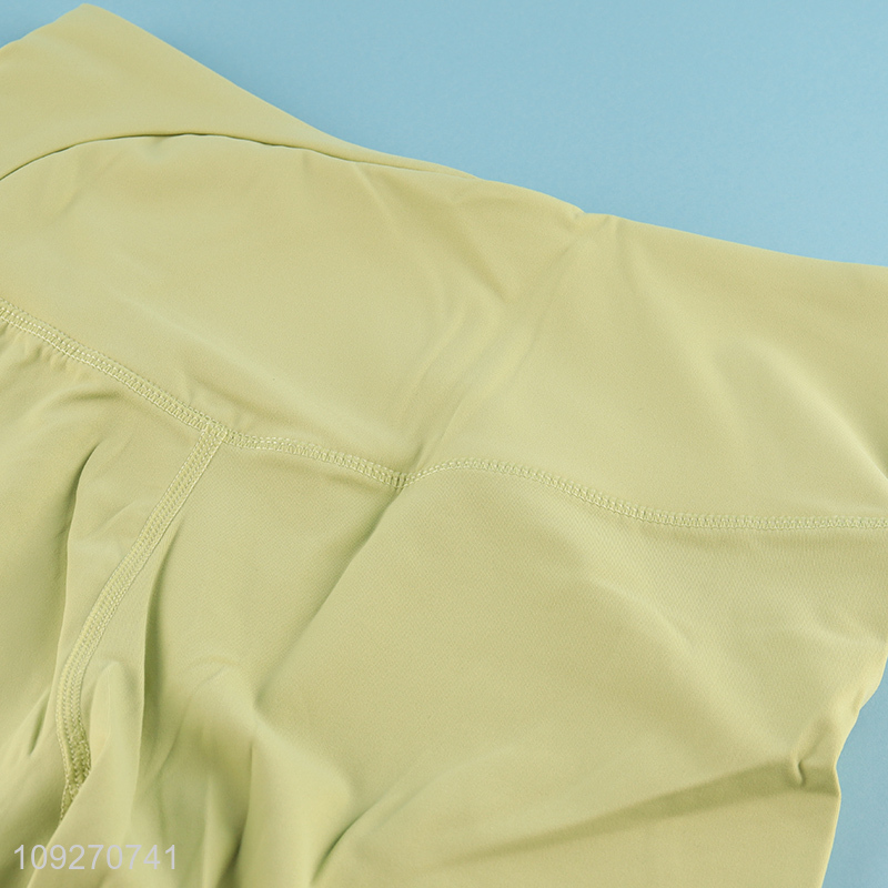 Hot selling ladies elastic sports yoga fitness shorts wholesale