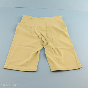 Hot selling ladies elastic sports yoga fitness shorts wholesale