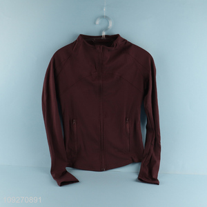 Wholesale Gym Fitness Sports Tops Women's Zipper Yoga Jacket