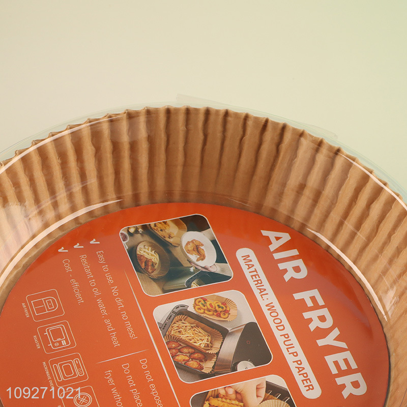 Top selling round wood pulp paper air fryer kitchen baking paper