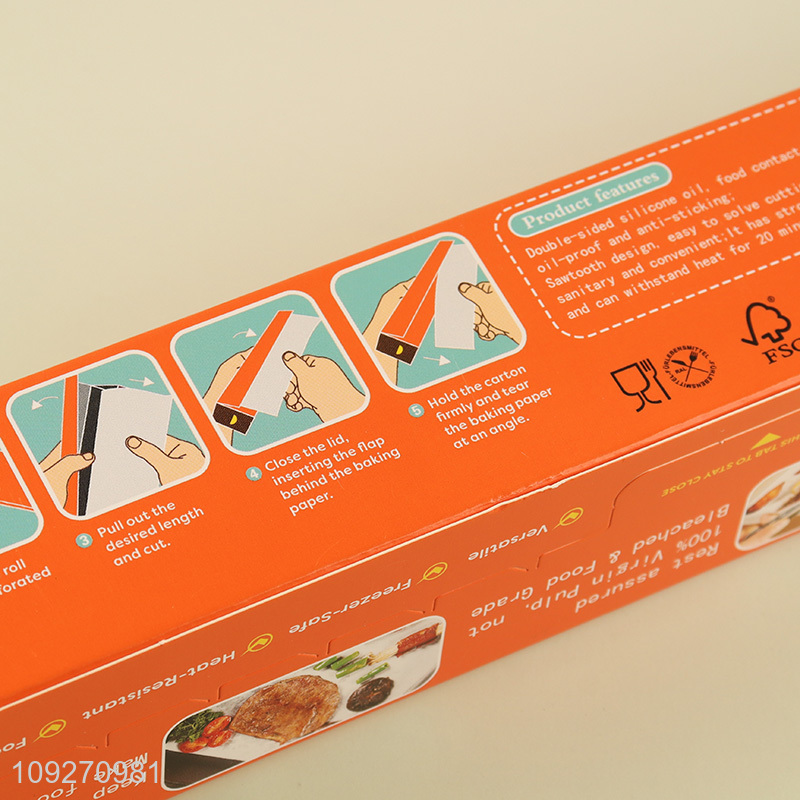 China factory 10meters non-stick brown baking paper