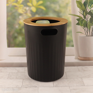 China factory black household plastic waste bin trash can