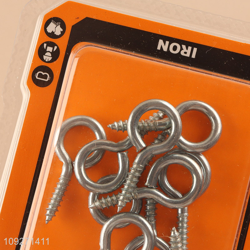 Yiwu market 10pcs iron heavy duty self-tapping screws hooks