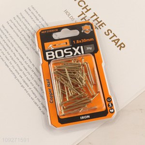 Popular products 1.8*30mm hardware accessories copper nail