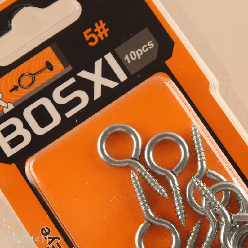 Yiwu market 10pcs iron heavy duty self-tapping screws hooks