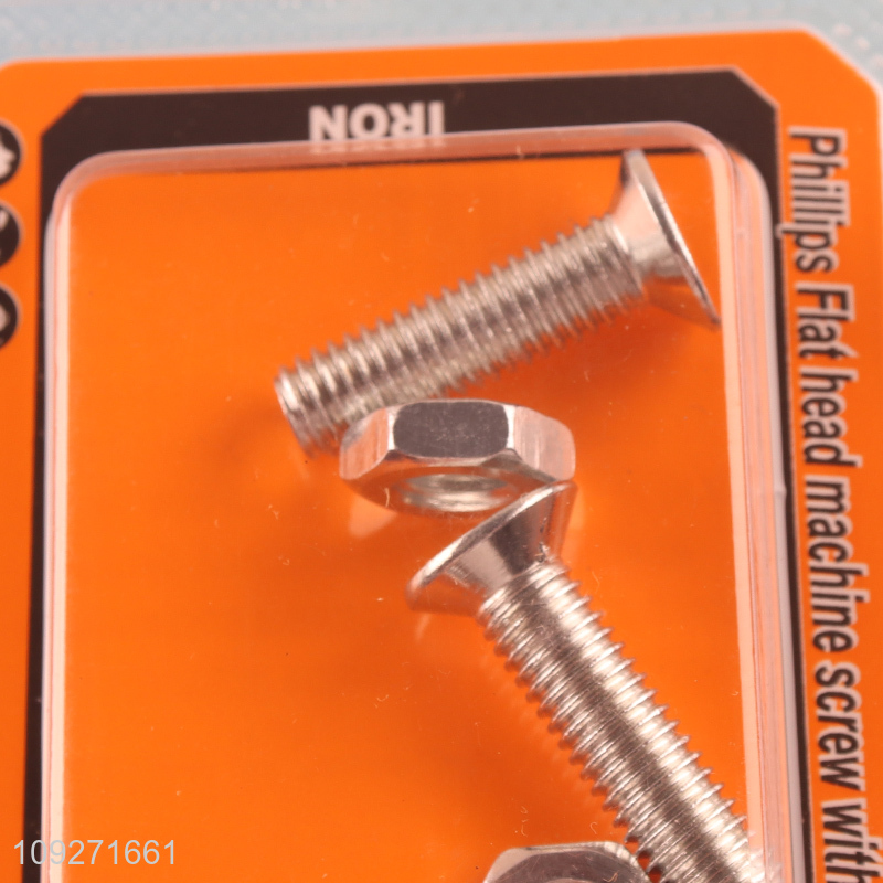Low price phillips flat head machine screw with washer