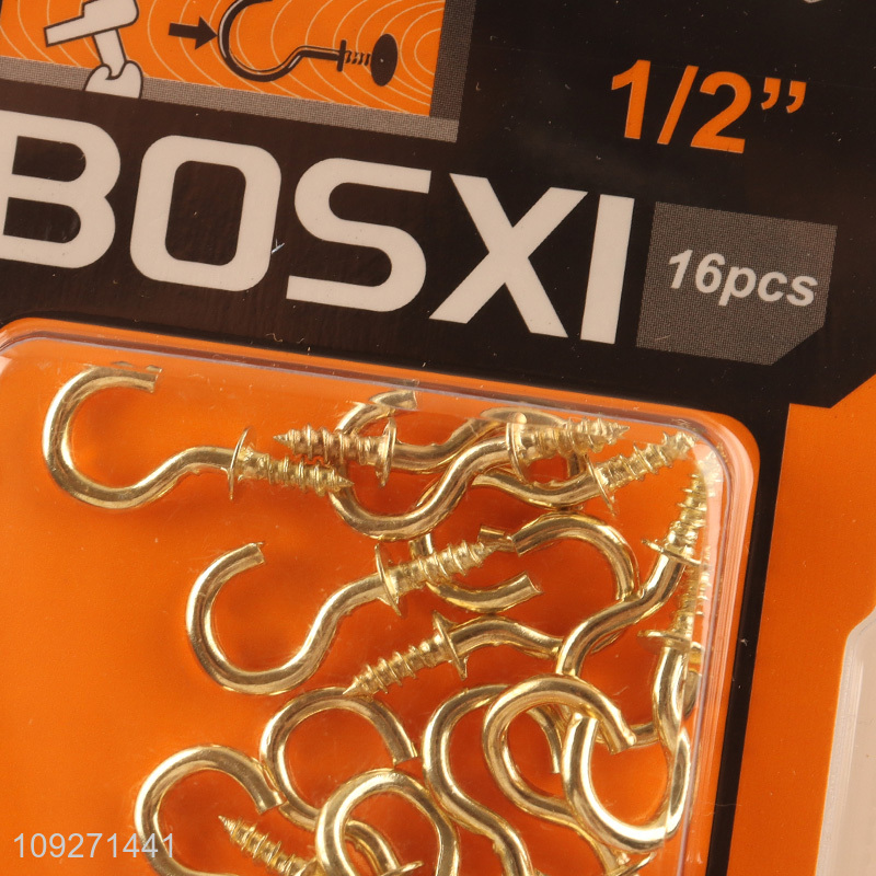 Good selling 16pcs iron hardware accessories self-tapping screws hooks