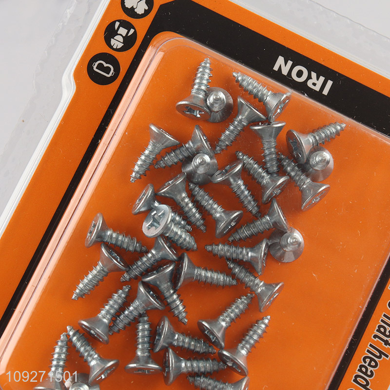 New product 3*10mm zinc-plated phillips flat head self-tapping screws