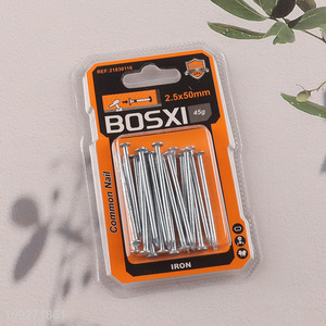 Top products 2.5*50mm woodworking construction site iron nail common nail