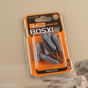 Good selling plastic wall anchor and iron screw set