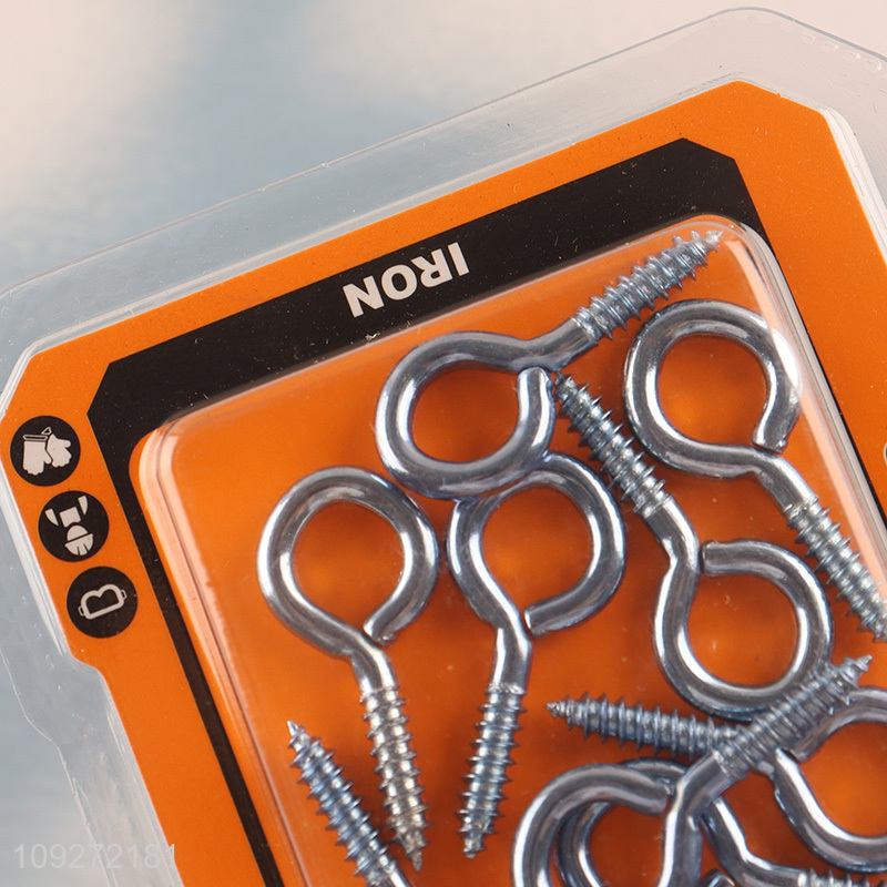 Hot selling 10pcs iron hardware accessories self-tapping screws hooks
