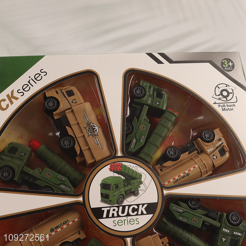 Good selling military series children's toy pull back car set