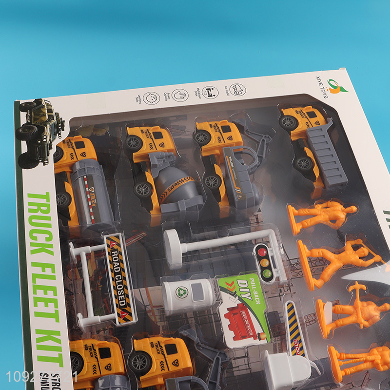 China wholesale engineer series children pull back car toy set