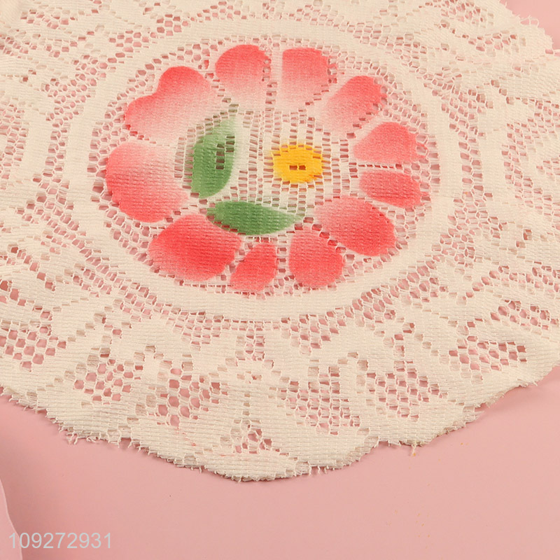 Best selling 2pcs hollow polyester dinner mat place mat wholesale