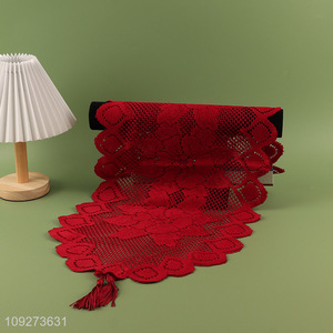 Hot products red polyester table runner table decoration table flags