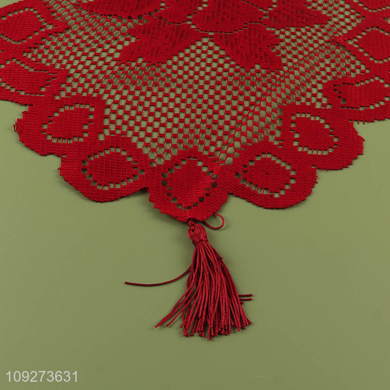 Hot products red polyester table runner table decoration table flags