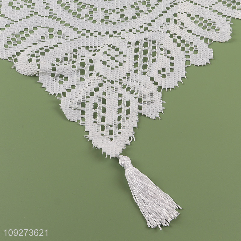 Good price white polyester table runner table decoration table flags