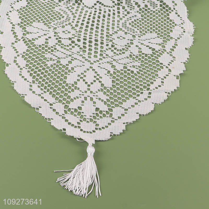 Top quality white polyester table runner table decoration table flags