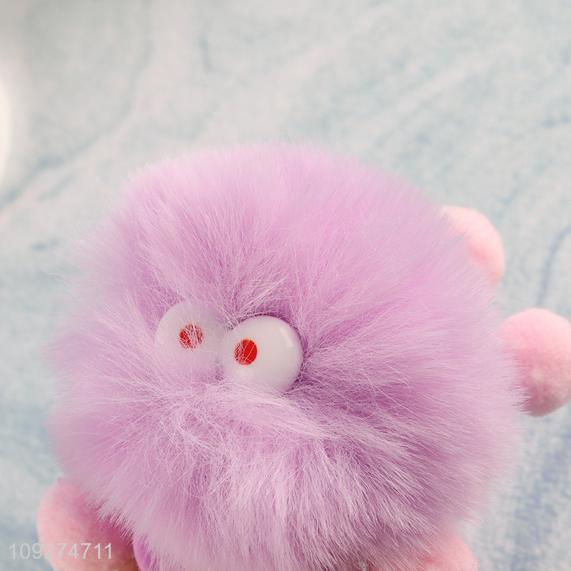 Good quality plush monster keychain key rings for gifts