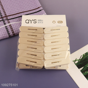 Hot products 12pcs plastic clothes clips clothes pegs for household