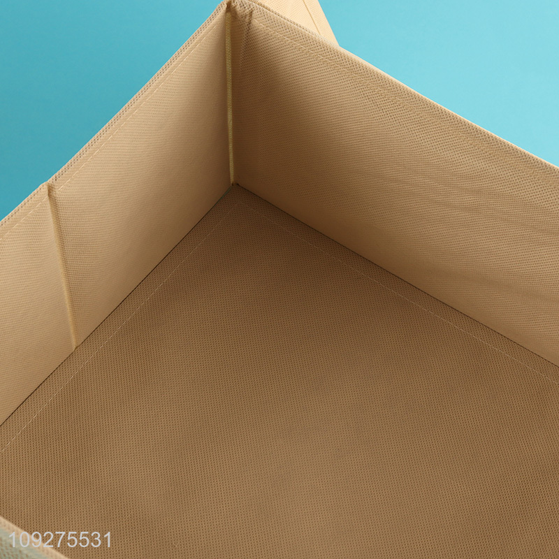 Popular products household non-woven fabric storage basket with lid