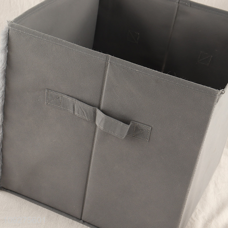 Low price household non-woven fabric storage basket