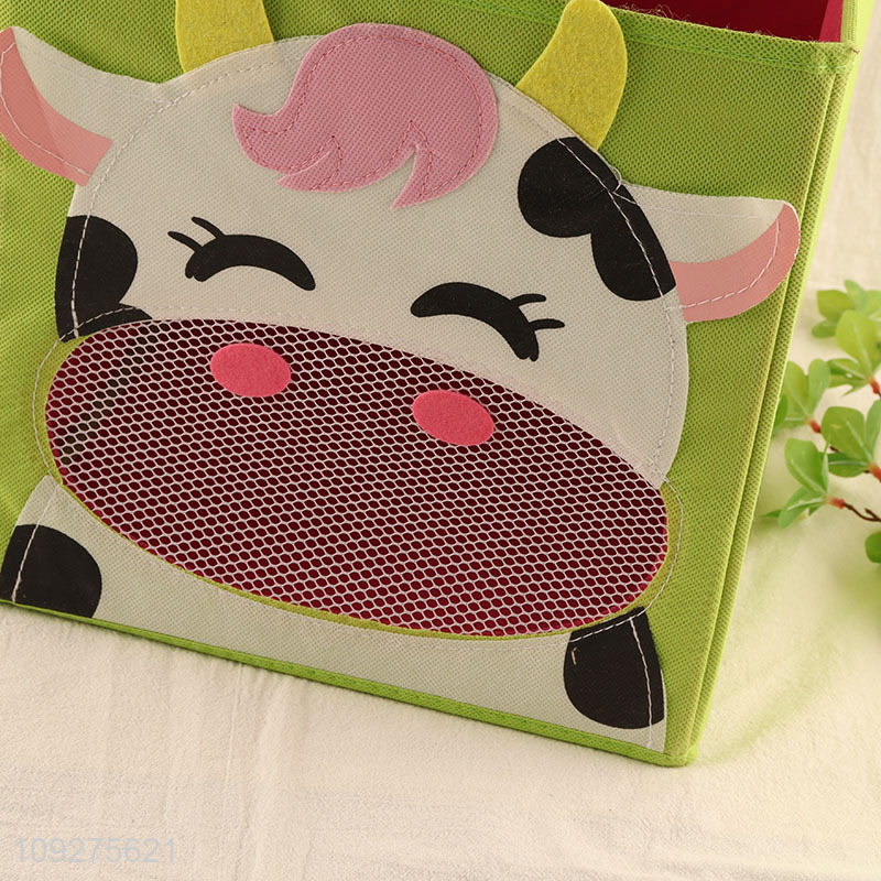 Top sale cartoon cow non-woven fabric storage basket