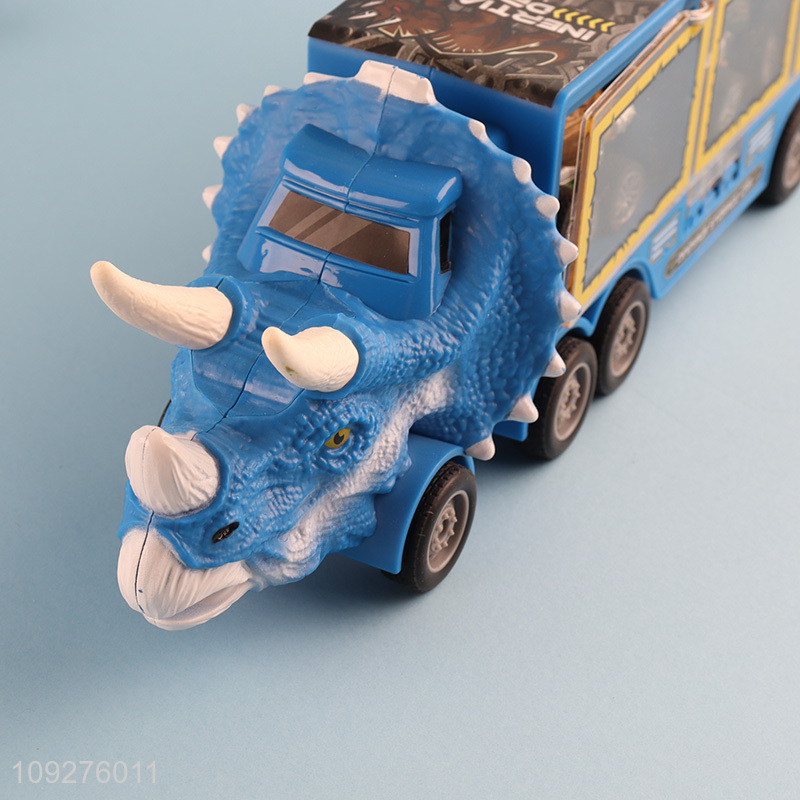 Factory supply children dinosaur truck transport kit with lights&music