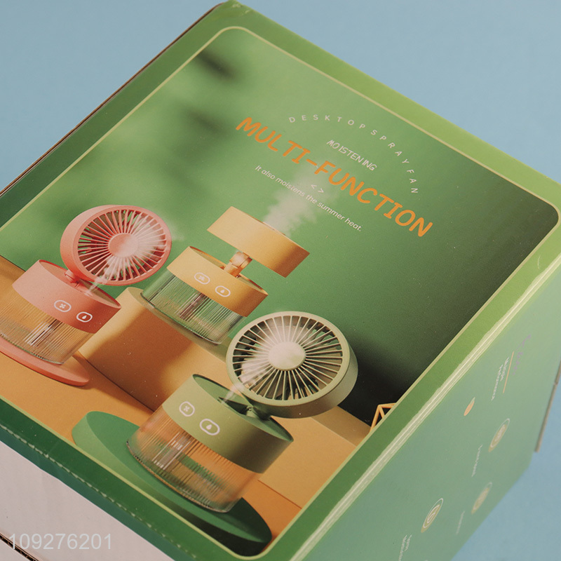 Factory price household rechargeable humidifier fan for sale