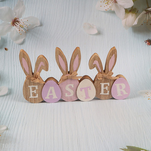 China factory Easter rabbit wooden Easter ornament decoration