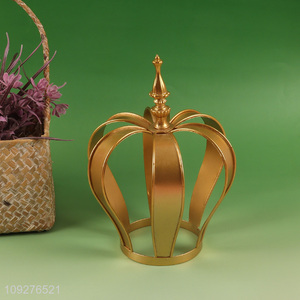 Factory direct sale Metal Decorating Crown Candle Holder