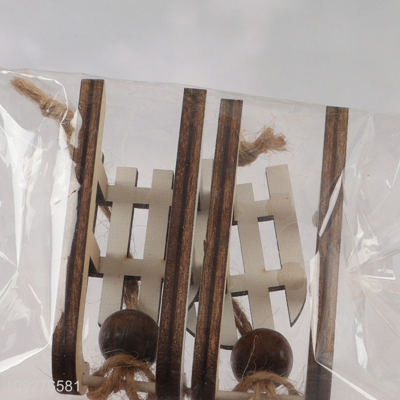 Popular products wooden christmas hanging ornament