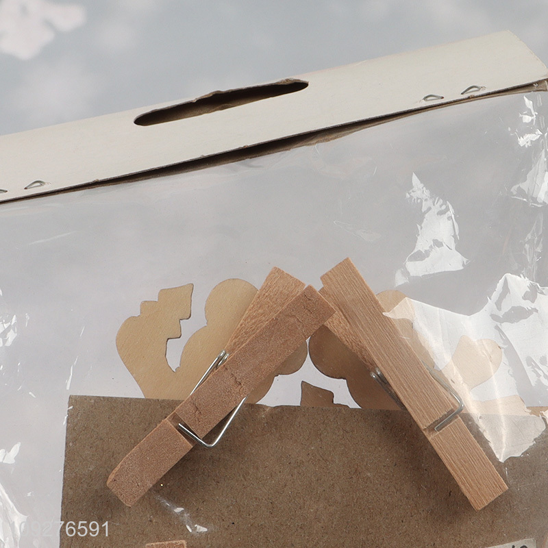 China factory gingerbread man wooden paper clips set